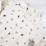 Carters cream coloured woodland themed button down corduroy shirt. Size 8