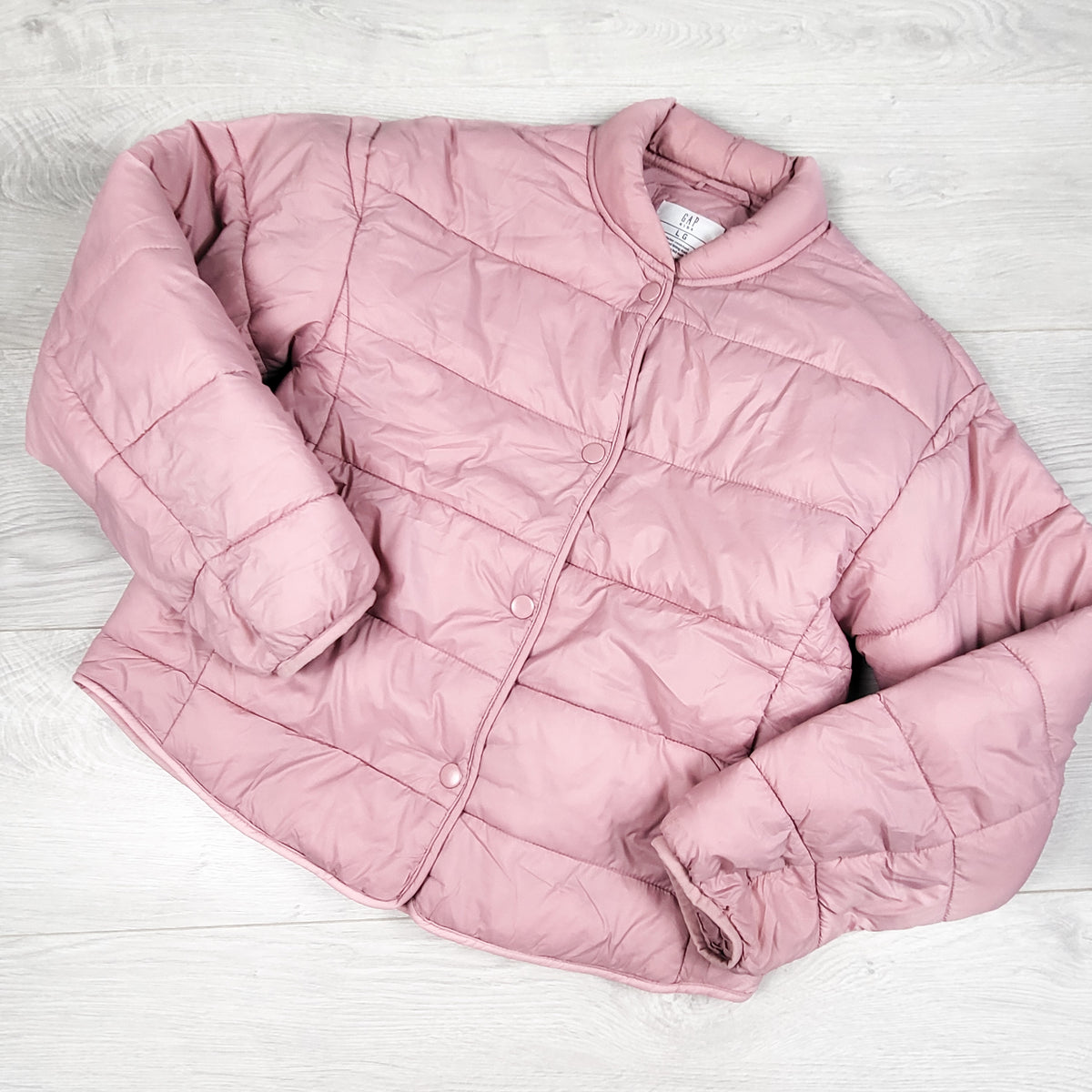 Gap pink water resistant puffer coat. Size large