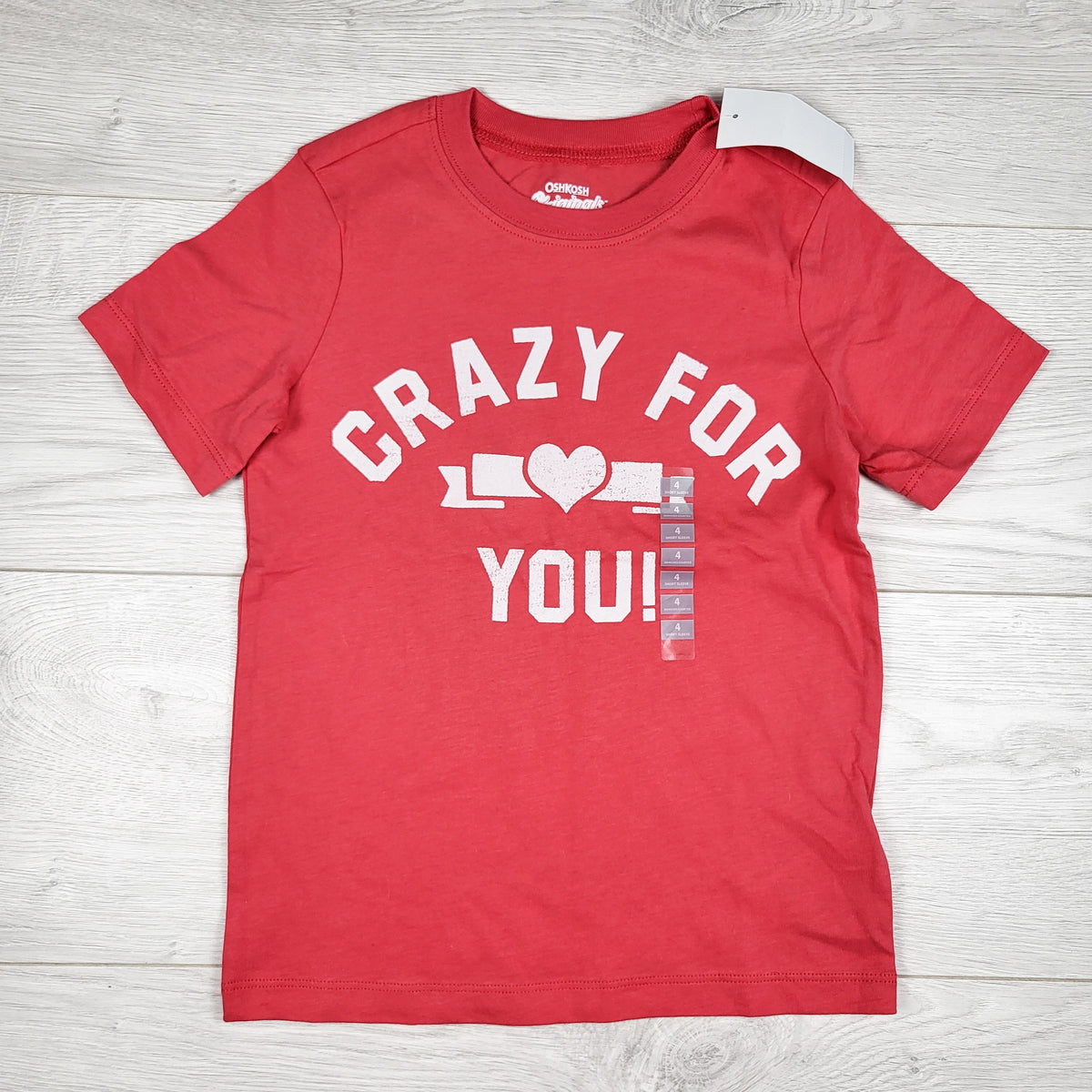 NEW - Oshkosh "Crazy For You" t-shirt. Size 4T