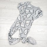 Carters grey zippered ghost sleeper. Size 12 months - AS IS