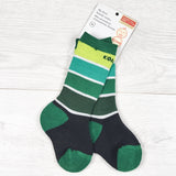 NEW - Kombi green striped socks. Size 12-24 months - AS IS