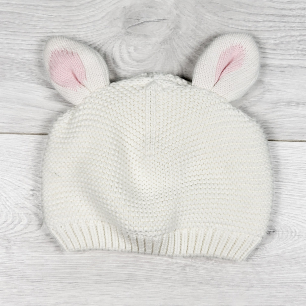 Carters white bunny ear hat. Size 12-24 months