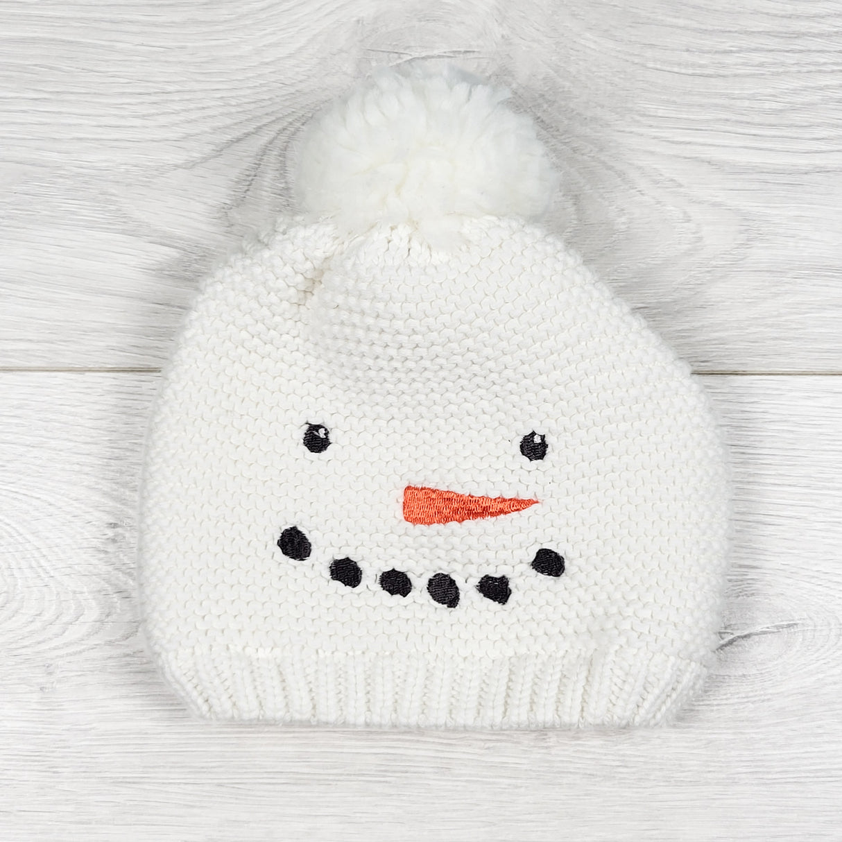 Carters white snowman toque. Size 3-9 months