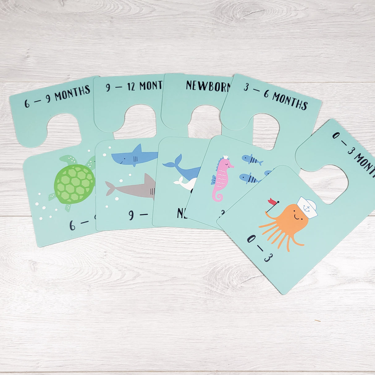 Ocean themed baby closet dividers