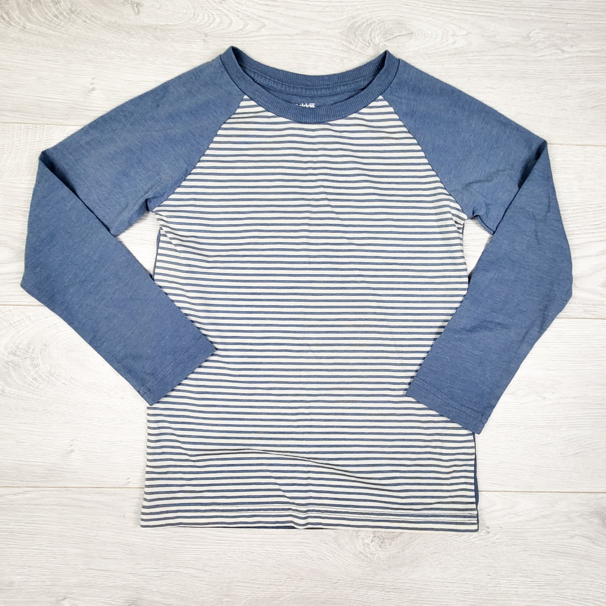 Pekkle blue and white striped long sleeve top. Size 7