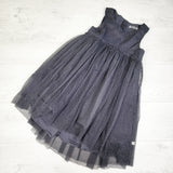 Wheat Kids grey glitter dot tulle dress. Size 7
