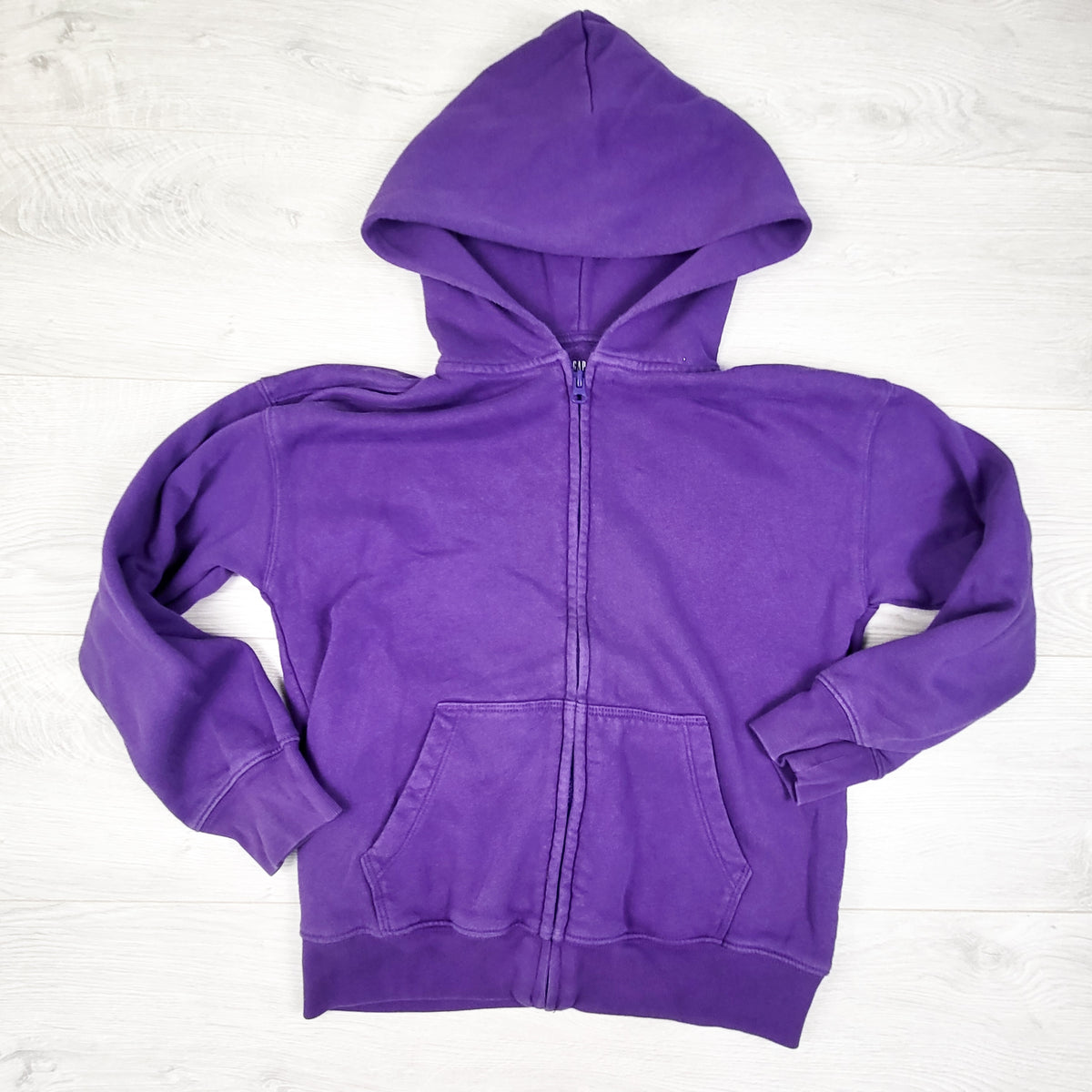 Gap purple zip up terry hoodie. Size 8
