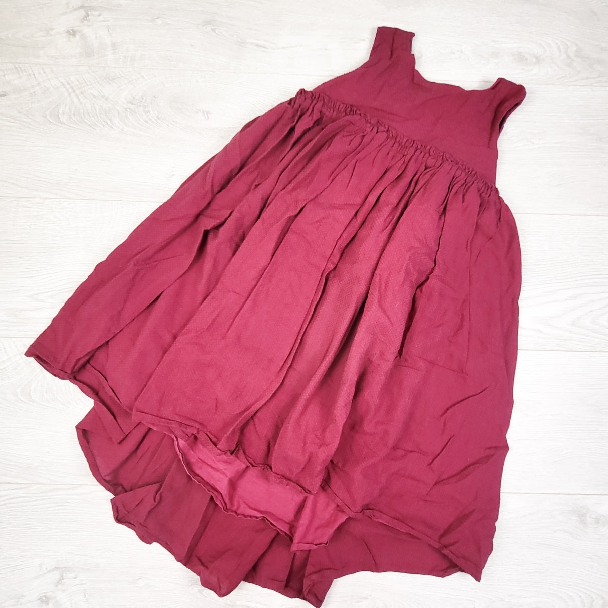 Wheat Kids burgundy dress. Size 7