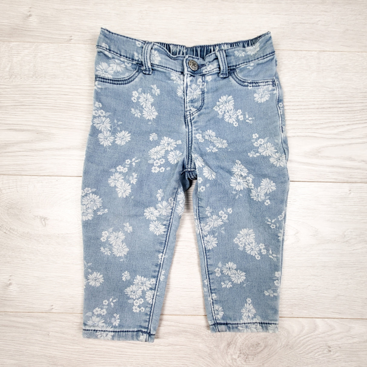 Baby B'gosh floral print jeans. Size 18 months