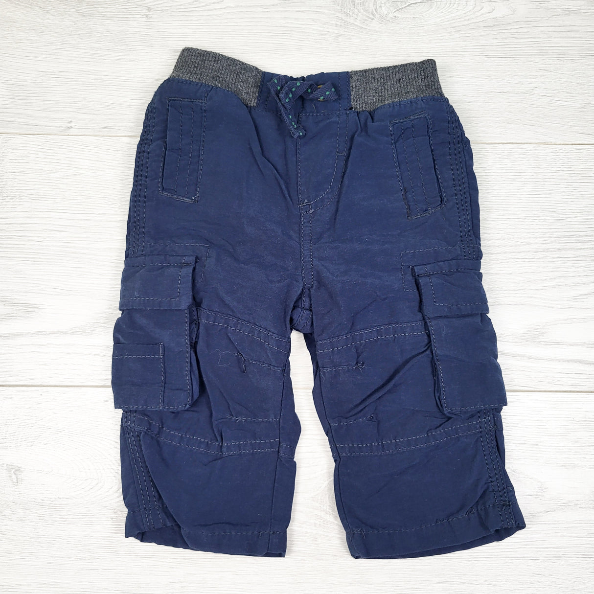 Joe navy elastic waist cargo pants. Size 3-6 months