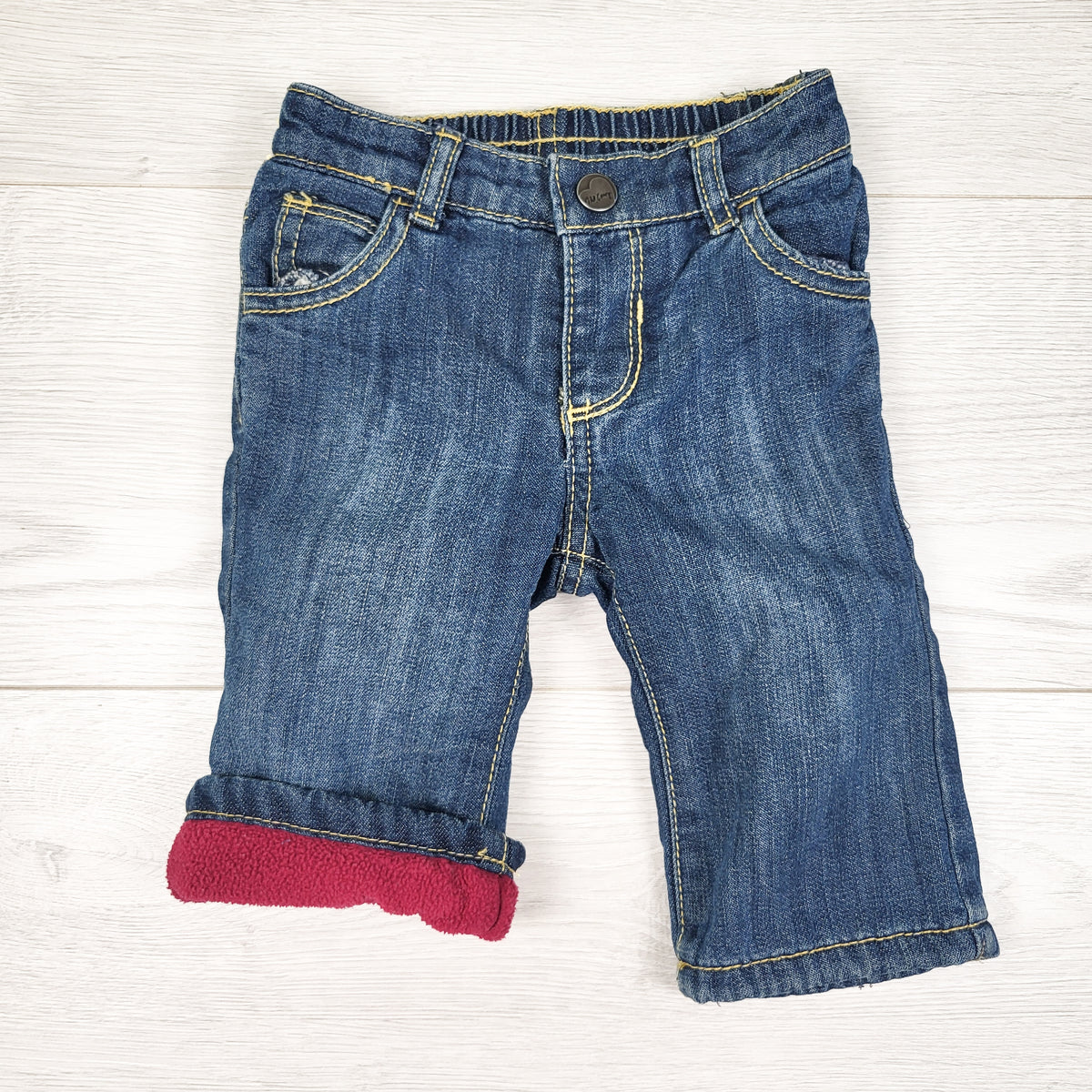 Old Navy fleece lined jeans. Size 3-6 months