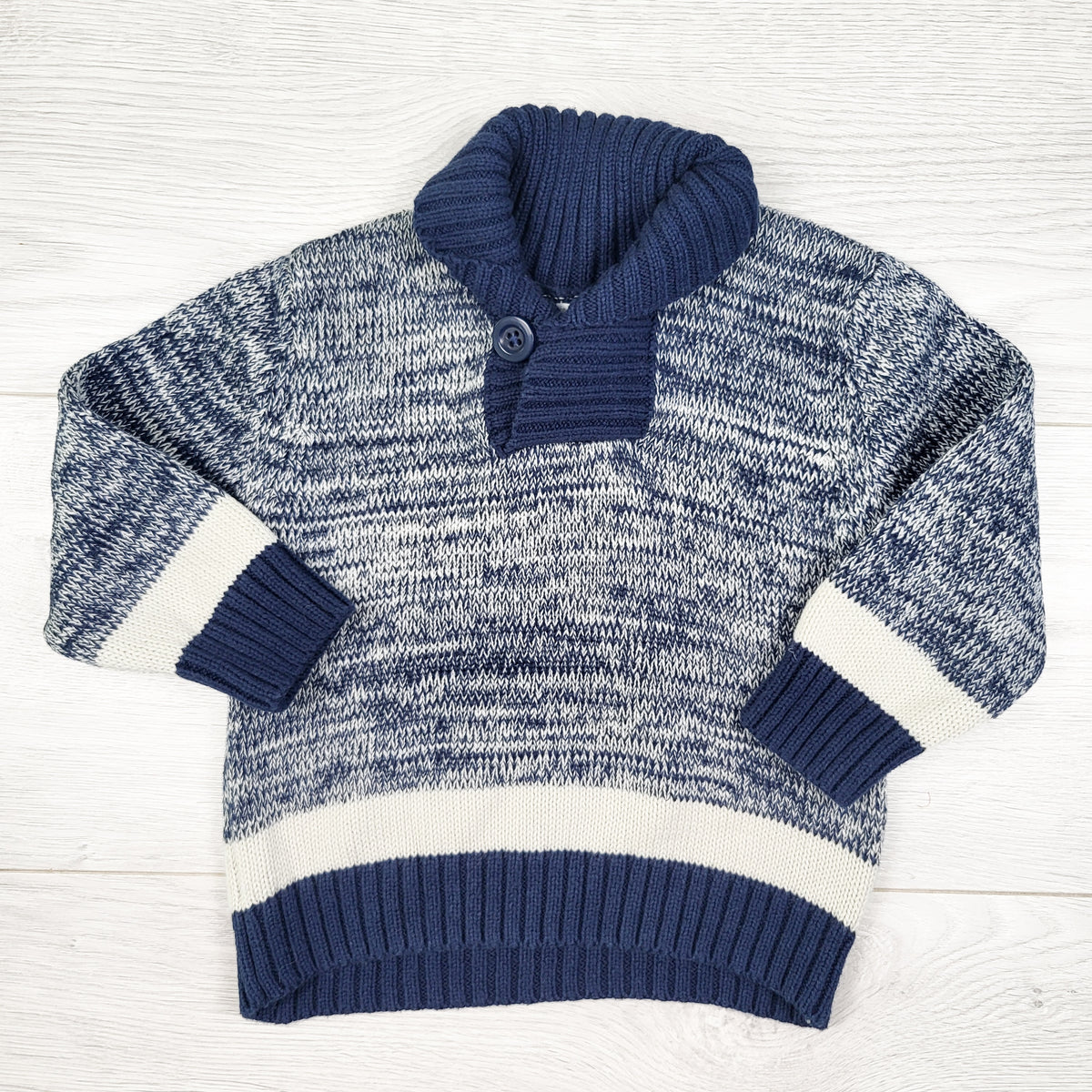 Joe navy marled pullover sweater. Size 6-12 months