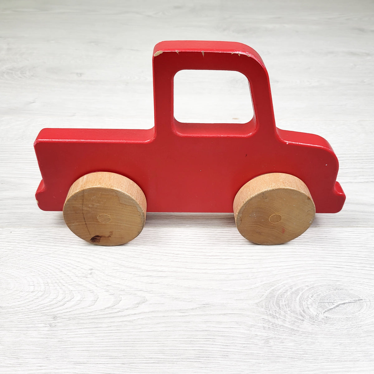 Handmade red wooden toy truck (sorry, no shipping)