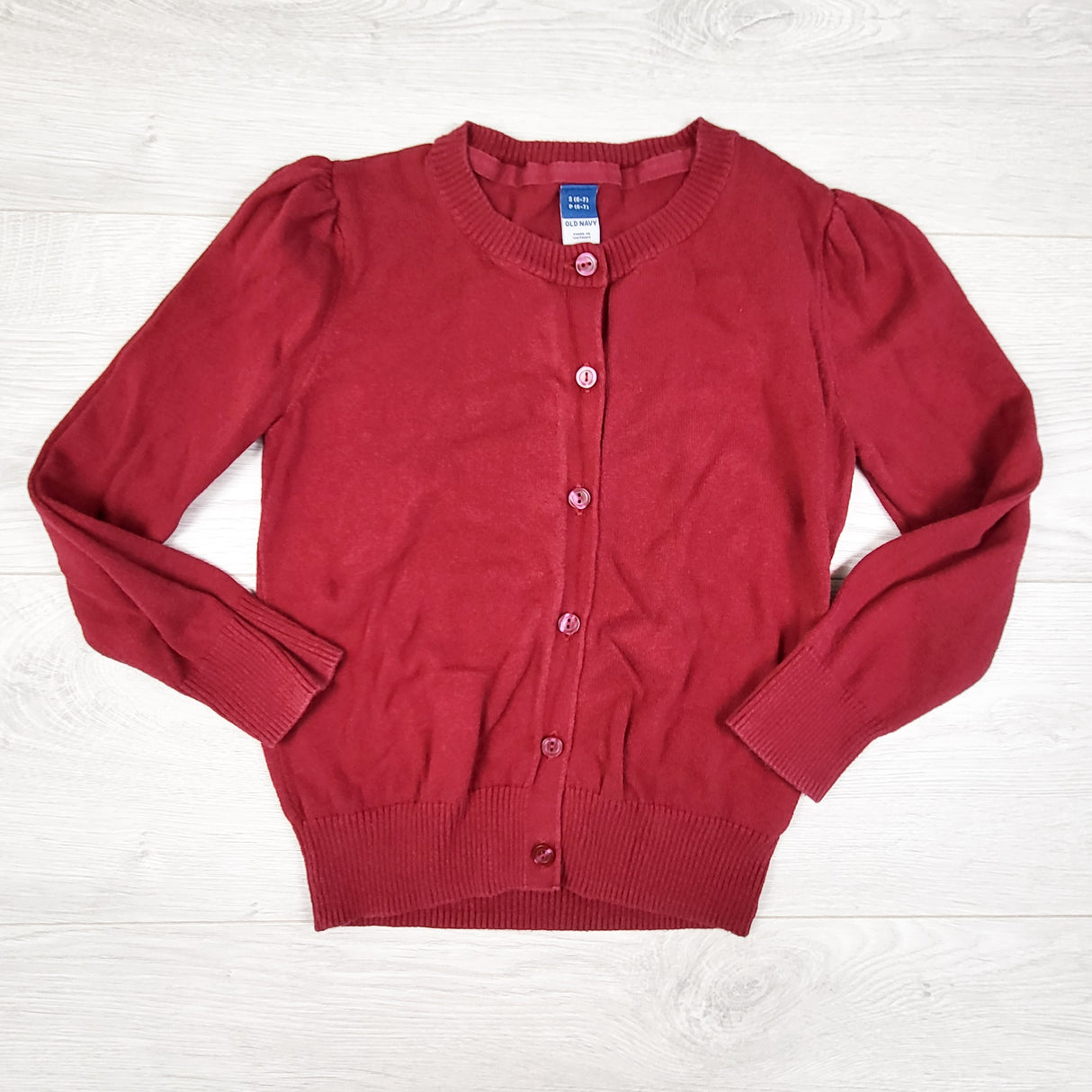 Old Navy red cardigan sweater. Size 6/7