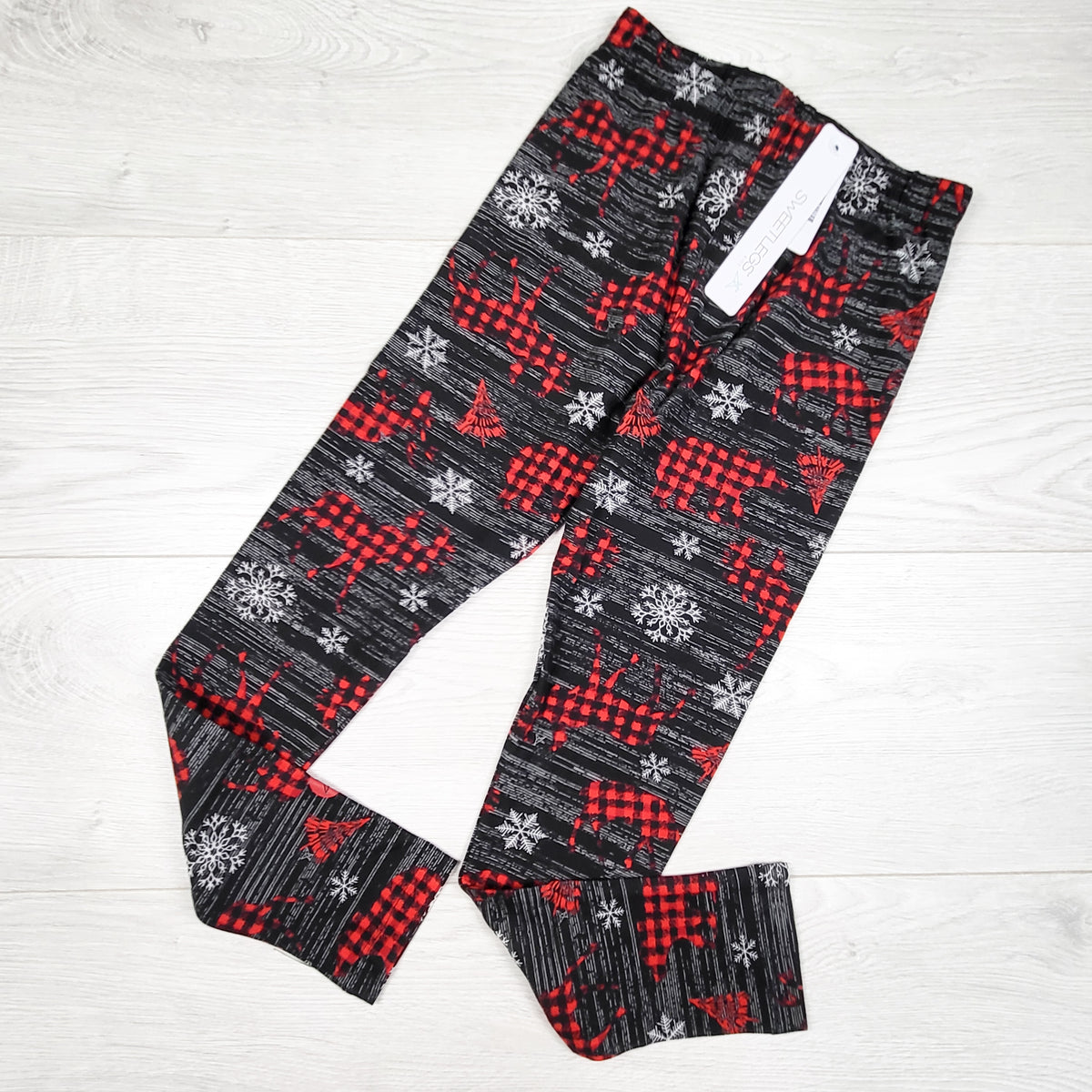 NEW - Sweetlegs winter print leggings. Size 6-8 Years