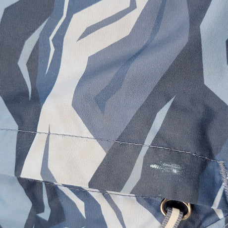 Columbia blue patterned hooded winter coat. Size 8 - AS IS