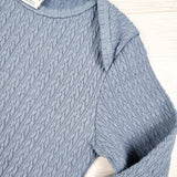 Old Navy blue cable knit style 2pc bodysuit set. Size 18-24 months