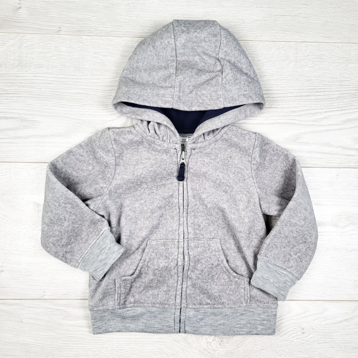 Simple Joys grey fleece zip up hoodie. Size 6-9 months