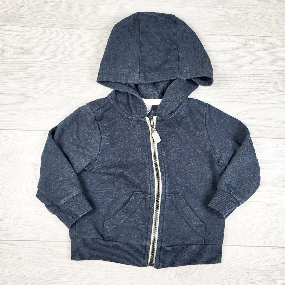 Carters blue zip up cotton hoodie. Size 9 months