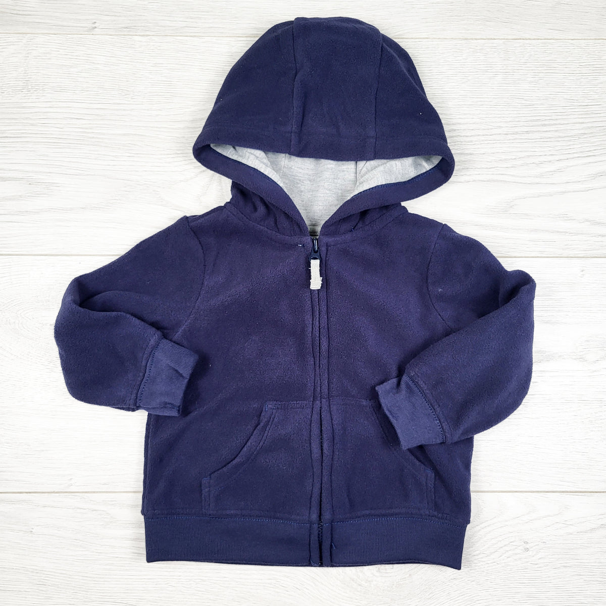Simple Joys navy fleece zip up hoodie. Size 6-9 months