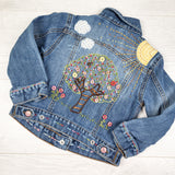 Gap vintage 2007 embroidered denim jacket. Size 4T