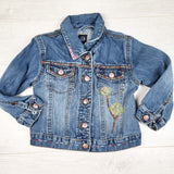 Gap vintage 2007 embroidered denim jacket. Size 4T