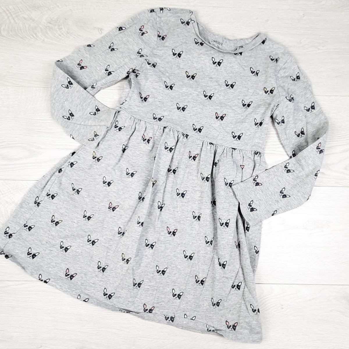 Gymboree grey dress with dogs. Size 7/8- AS IS
