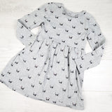 Gymboree grey dress with dogs. Size 7/8- AS IS