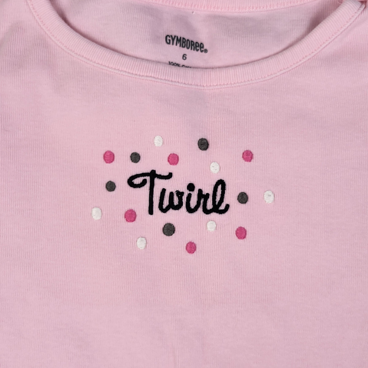 Old School pink Gymboree "Twirl" top. Size 6