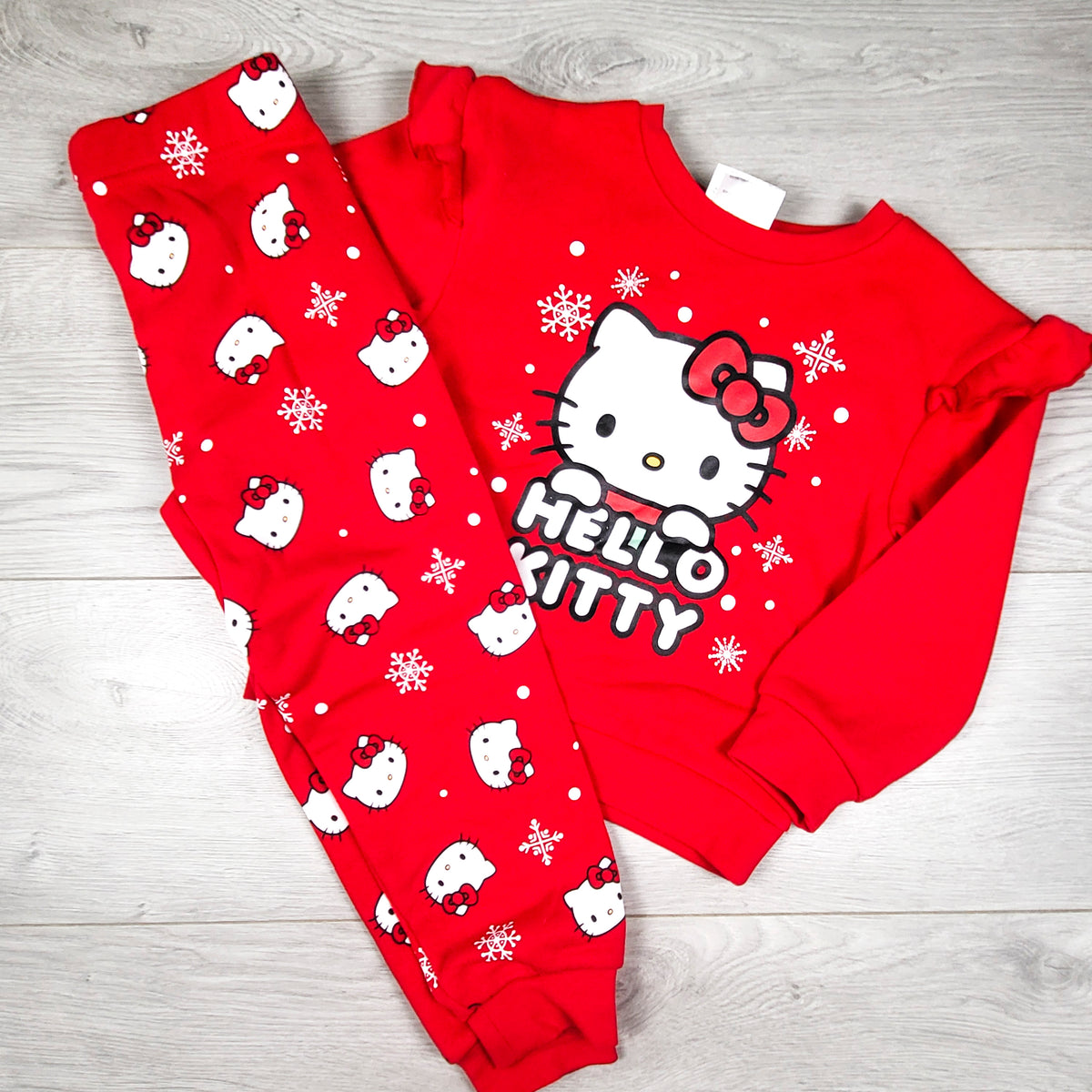 Hello Kitty red 2pc sweatshirt set. Size 3T