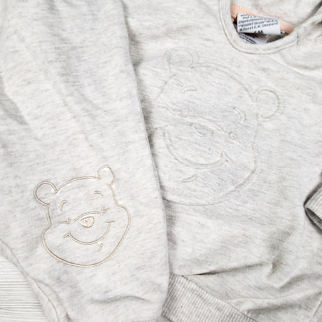 Disney beige 2pc Winnie the Pooh hoodie set. Size 6 monhs