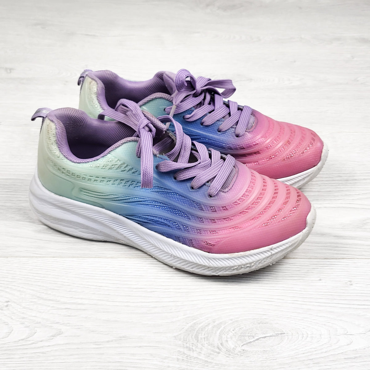 Pastel ombre running shoes. Youth size 3