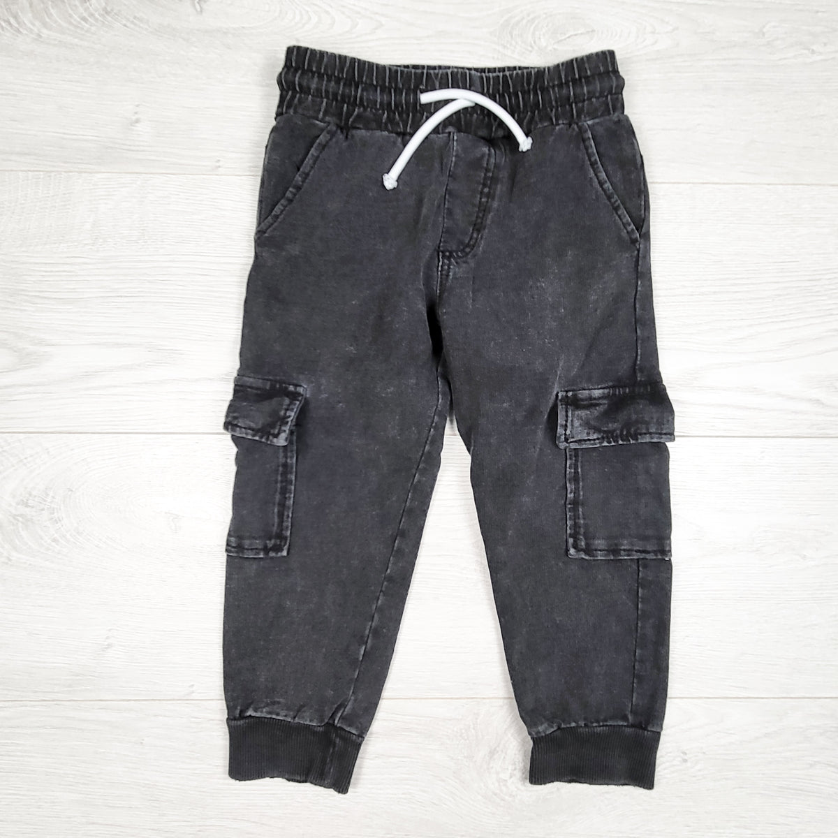 Fox black denim look joggers. Size 3T