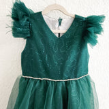 Unbranded green tulle dress with sequins. Size 10/12