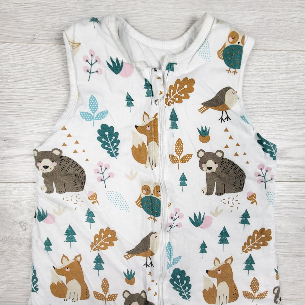 Kamsy's bear print cotton sleep sack. Sizes like 18-36 months