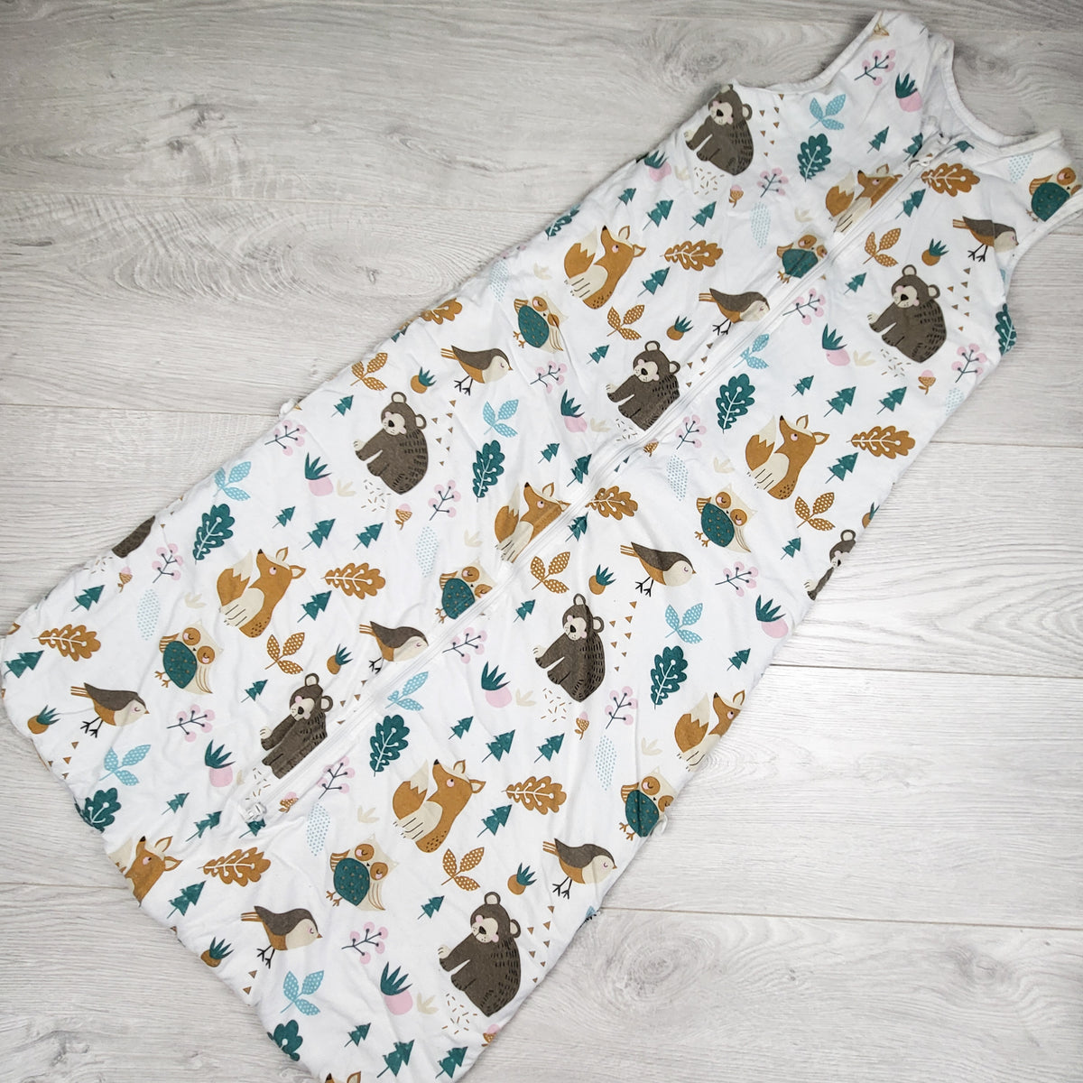 Kamsy's bear print cotton sleep sack. Sizes like 18-36 months