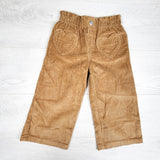 Old navy tan wide leg corduroy pants with heart pockets. Size 3T
