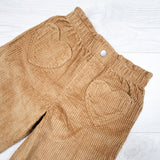 Old navy tan wide leg corduroy pants with heart pockets. Size 3T
