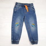 Kiki & Koko denim joggers with dinosaurs. Size 2/3T