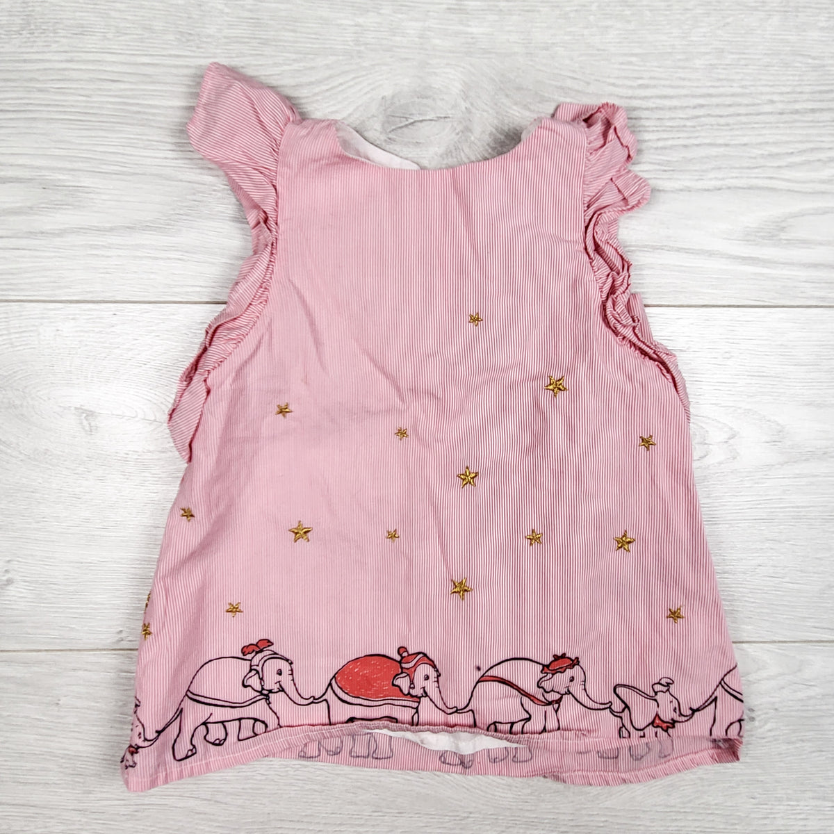 Gap x Disney pink striped Dumbo flutter dress. Size 3-6 months