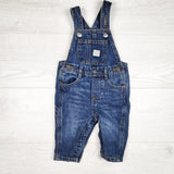 Old Navy denim overalls. Size 3-6 months