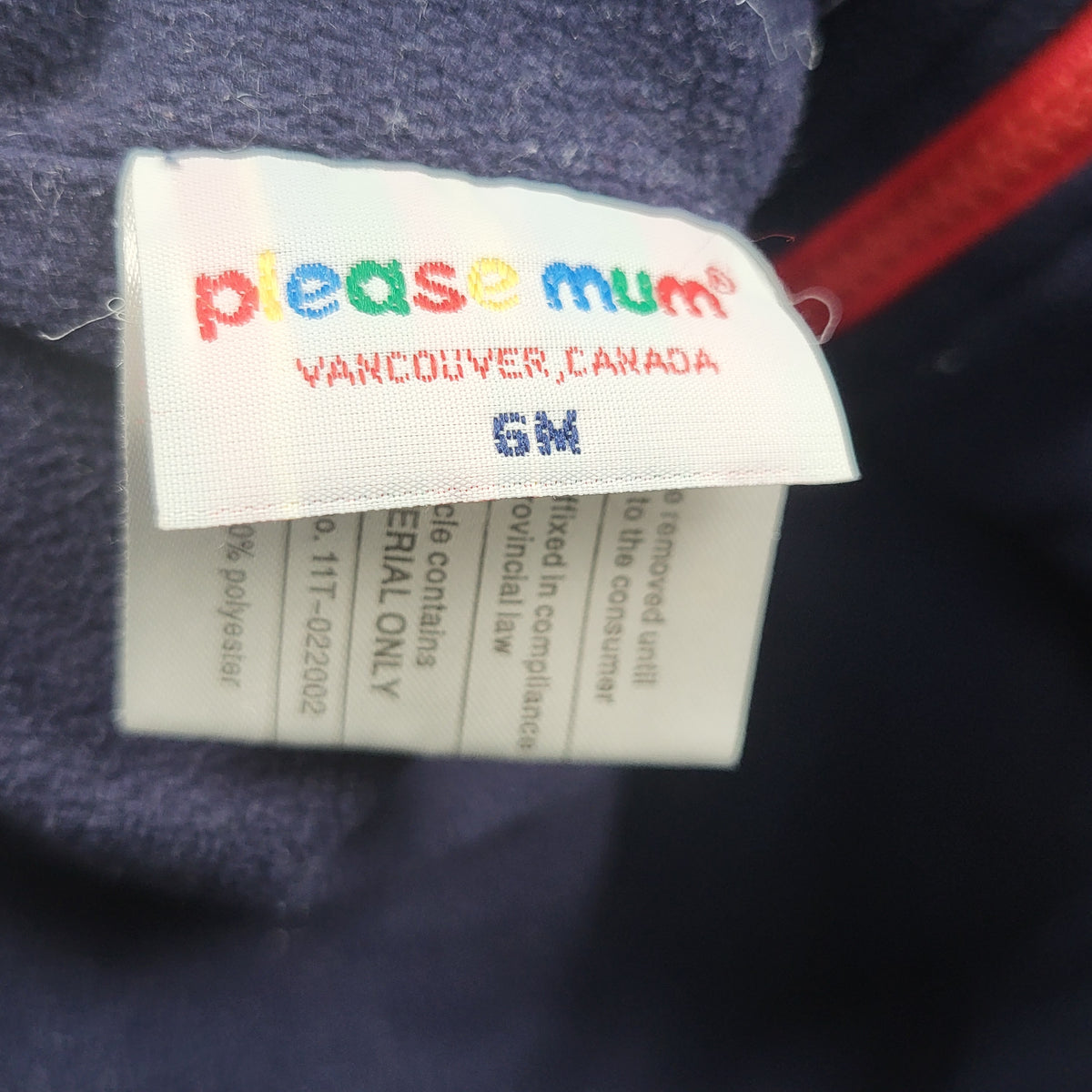 Vintage Y2K red Please Mum fleece lined vest. size 6 months
