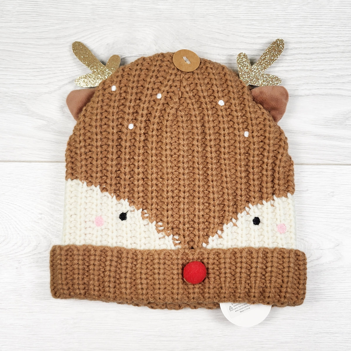 NEW - Rockahula fleece lined reindeer toque. Size 3-6 Years