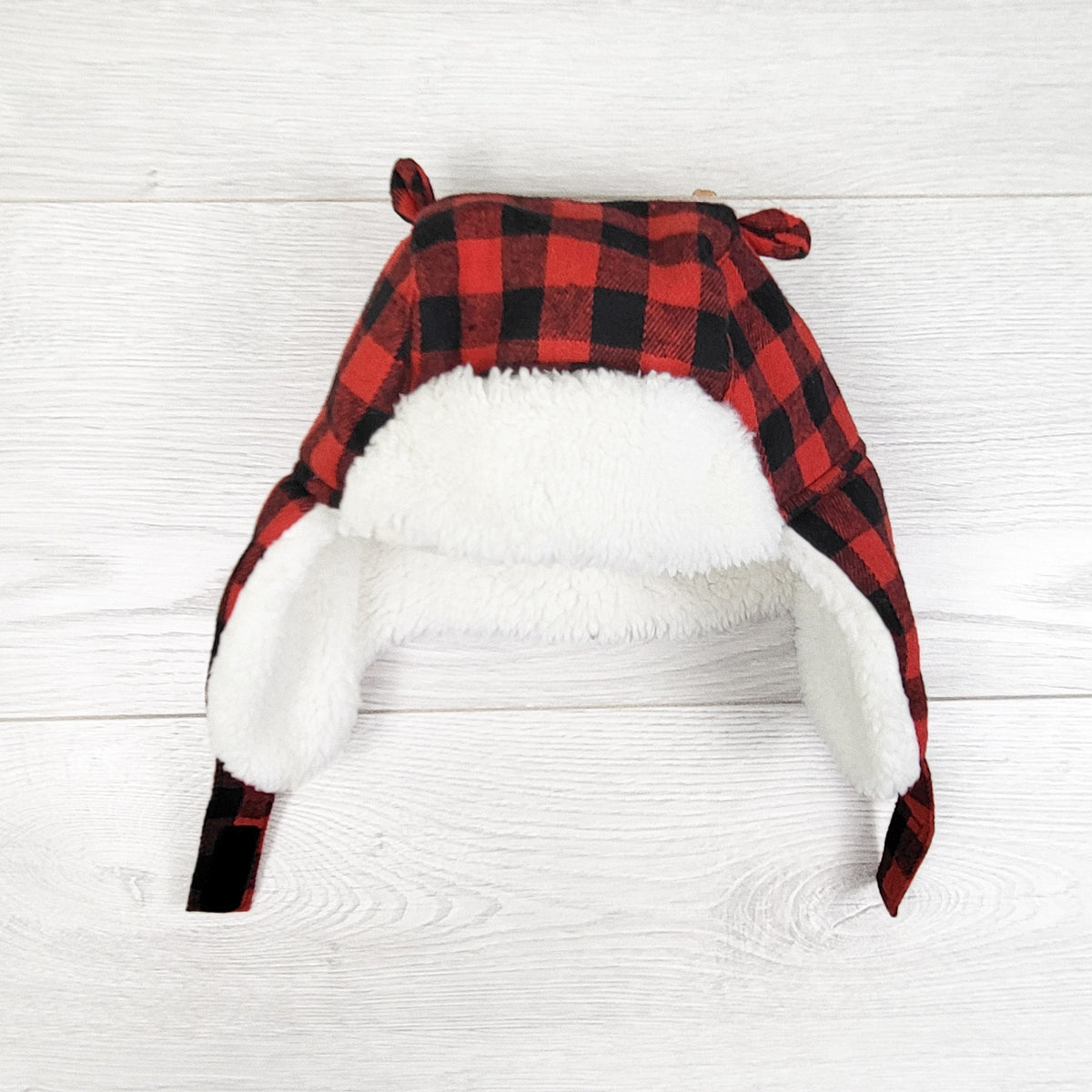 Joe buffalo plaid trapper hat. Size 0-12 months