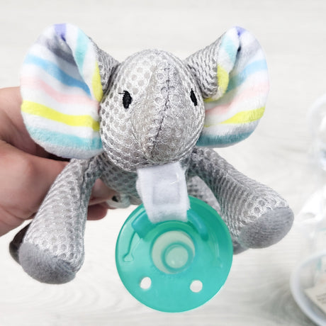 NEW -  Baby Works "Elly" Elephant Pacifier Friend
