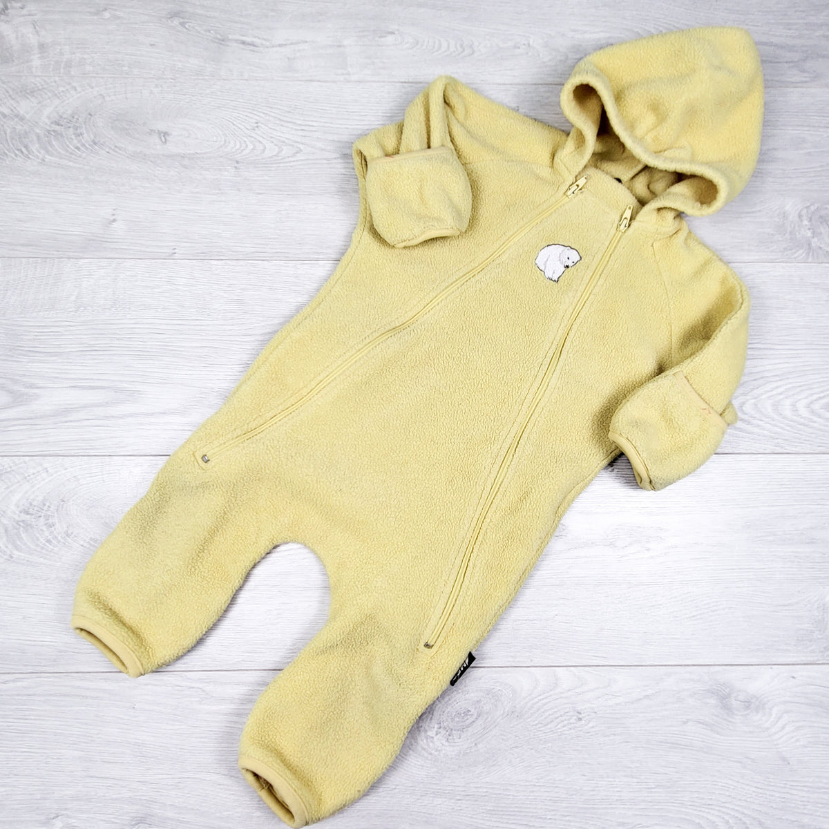 Vintage MEC yellow fleece bunting suit. Size 6 months - made in Canada