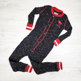 Lazy One black marled "Moose Caboose" sleeper. Size 2T