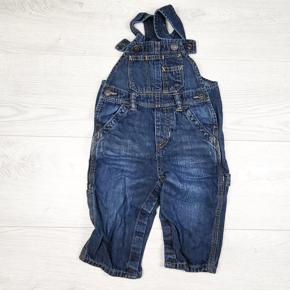 Gap denim overalls. Size 12-18 months