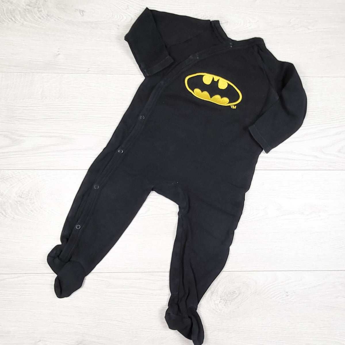 Black Batman sleeper. Size 12-18 months