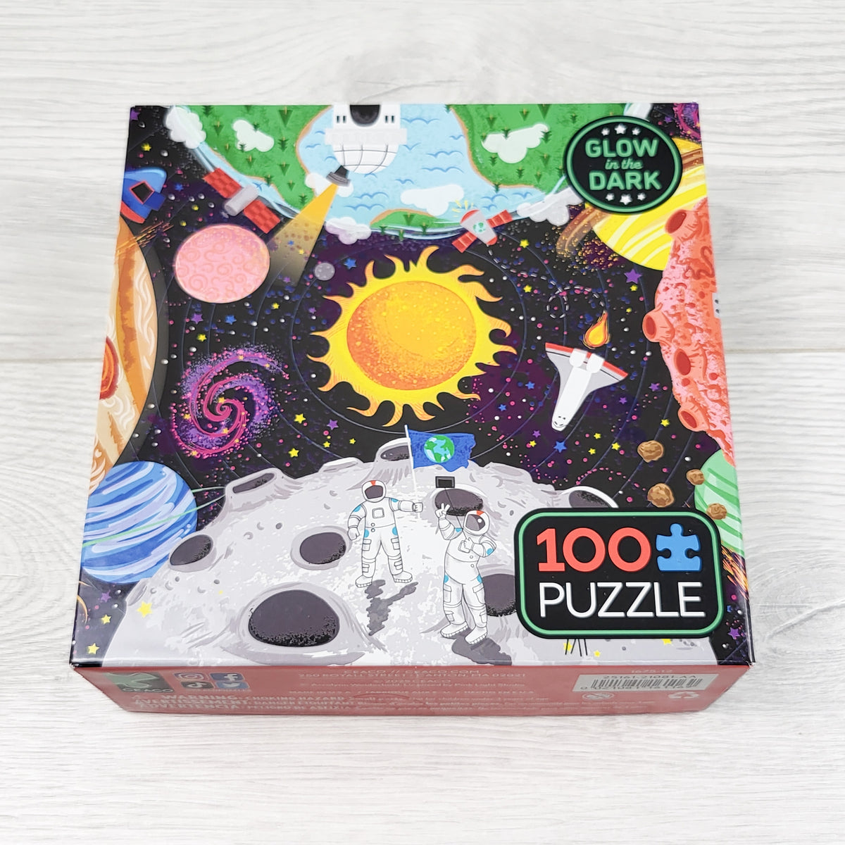 NEW - Ceaco glow in the dark 100pc space puzzle